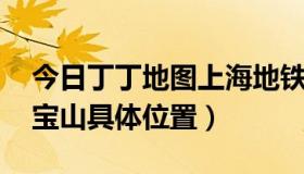 今日丁丁地图上海地铁查询（丁丁地图 上海宝山具体位置）