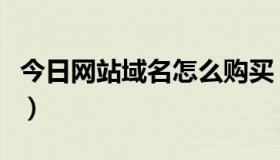 今日网站域名怎么购买（网站域名是什么意思）