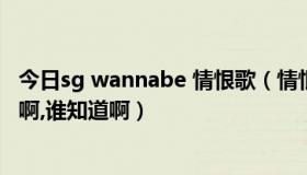 今日sg wannabe 情恨歌（情恨歌是哪个电视剧的背景音乐啊,谁知道啊）