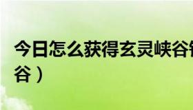 今日怎么获得玄灵峡谷钥匙（怎么获得玄灵峡谷）