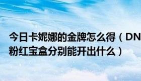 今日卡妮娜的金牌怎么得（DNF卡妮娜物品店的黄金宝箱和粉红宝盒分别能开出什么）