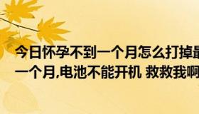 今日怀孕不到一个月怎么打掉最安全（DELL1014使用不到一个月,电池不能开机 救救我啊!!!）