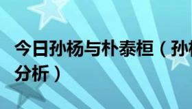 今日孙杨与朴泰桓（孙杨和朴泰桓技术特点的分析）