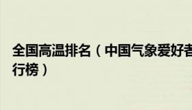 全国高温排名（中国气象爱好者：40℃已进不了全国高温排行榜）