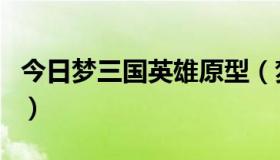 今日梦三国英雄原型（梦三国华雄是哪个国的）