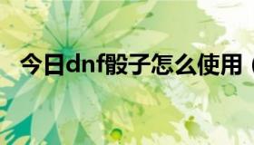 今日dnf骰子怎么使用（DNF玩色子规则）