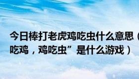 今日棒打老虎鸡吃虫什么意思（“虫吃棒，棒打老虎，老虎吃鸡，鸡吃虫”是什么游戏）