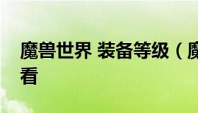 魔兽世界 装备等级（魔兽世界装备等级怎么看