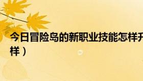 今日冒险岛的新职业技能怎样升级（冒险岛的新职业技能怎样）