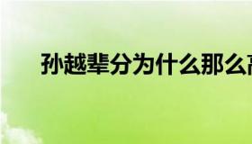 孙越辈分为什么那么高（孙越的辈分）