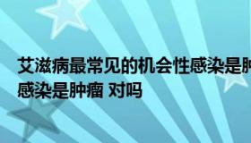 艾滋病最常见的机会性感染是肿瘤（艾滋病最常见的机会性感染是肿瘤 对吗