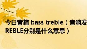 今日音箱 bass treble（音响发烧友进来→音箱上面BASS,TREBLE分别是什么意思）