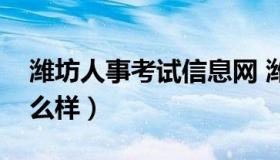 潍坊人事考试信息网 潍坊人事考试信息网怎么样）