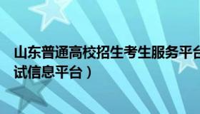 山东普通高校招生考生服务平台（山东普通高等学校招生考试信息平台）