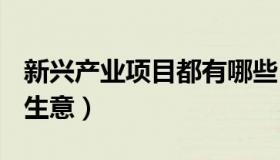 新兴产业项目都有哪些 2022投资小回报大的生意）