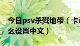 今日psv杀戮地带（卡带港中psv杀戮地带怎么设置中文）