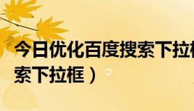 今日优化百度搜索下拉框（求助怎么刷百度搜索下拉框）