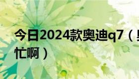 今日2024款奥迪q7（奥迪Q7的价位,大家帮忙啊）