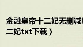 金融皇帝十二妃无删减版笔趣阁（金融皇帝十二妃txt下载）