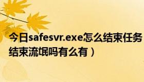 今日safesvr.exe怎么结束任务（QQPCRTP.exe为什么不能结束流氓吗有么有）