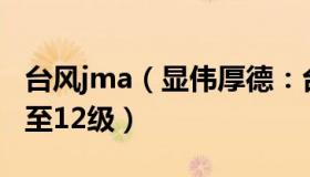 台风jma（显伟厚德：台风马鞍登陆前或增强至12级）