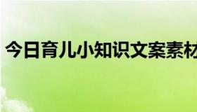 今日育儿小知识文案素材（【育儿小知识】）