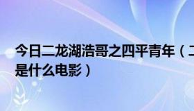 今日二龙湖浩哥之四平青年（二龙湖浩哥一场输掉500万那是什么电影）