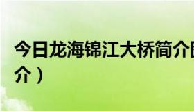 今日龙海锦江大桥简介图片（龙海锦江大桥简介）