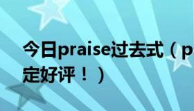 今日praise过去式（practice的过去式！一定好评！）