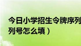 今日小学招生令牌序列号是什么（qq令牌序列号怎么填）