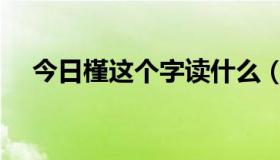 今日槿这个字读什么（槿什么字怎么读）