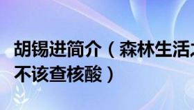 胡锡进简介（森林生活之旅：胡锡进：堂食该不该查核酸）