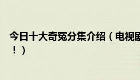 今日十大奇冤分集介绍（电视剧《十大奇冤》的种种疑问呀！）