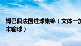 姆巴佩法国进球集锦（文体一加一：姆巴佩进球比赛法国从未输球）