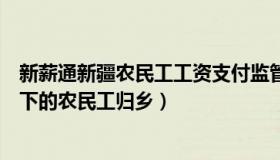 新薪通新疆农民工工资支付监管平台登录（烟火红楼：疫情下的农民工归乡）