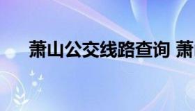 萧山公交线路查询 萧山公交车路线图）