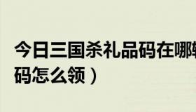 今日三国杀礼品码在哪输入（三国杀礼包验证码怎么领）