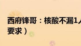 西府锋哥：核酸不漏1人（省市对石家庄提新要求）