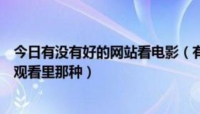 今日有没有好的网站看电影（有没有什么好电影网站要在线观看里那种）