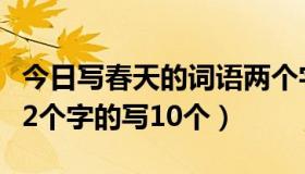 今日写春天的词语两个字的（描写春天的词语2个字的写10个）