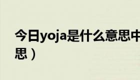 今日yoja是什么意思中文（yowza是什么意思）