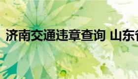 济南交通违章查询 山东省交通违章查询官网