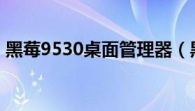 黑莓9530桌面管理器（黑莓10 桌面管理器）