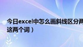 今日excel中怎么画斜线区分两个内容（赶快赶紧怎么区分这两个词）