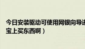 今日安装驱动可使用网银向导进行安装（如何使用网银在淘宝上买东西啊）