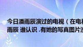 今日潘雨辰演过的电视（在电视剧 不能没有你 中的演员潘雨辰 谁认识 .有她的写真图片没）