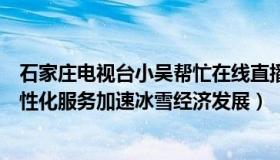 石家庄电视台小吴帮忙在线直播（石家庄广电小吴帮忙：个性化服务加速冰雪经济发展）