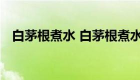 白茅根煮水 白茅根煮水喝能治前列腺炎吗