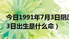 今日1991年7月3日阴历是多少（1991年7月3日出生是什么命）