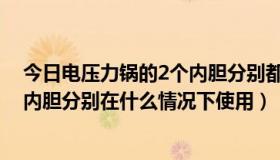 今日电压力锅的2个内胆分别都是用什么（电压力锅的两个内胆分别在什么情况下使用）